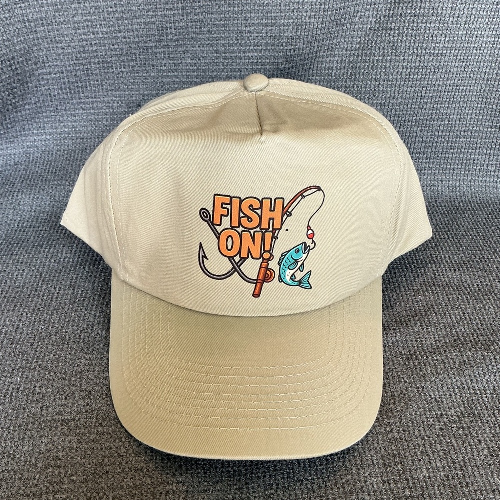 Capsmith “Fish On” Fishing Hat – Trucker Snapback hat – Angler Gift for Dad